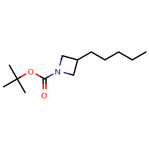 Chemical structure of tert-butyl 3-pentylazetidine-1-carboxylate , CAS 1803611-23-5, AChemBlock P47018