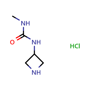 Chemical structure of 1-(azetidin-3-yl)-3-methylurea hydrochloride , CAS 1803600-98-7, AChemBlock P47041