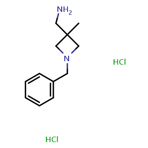 Chemical structure of 1-(1-benzyl-3-methylazetidin-3-yl)methanamine dihydrochloride , CAS 1803582-22-0, AChemBlock P47072