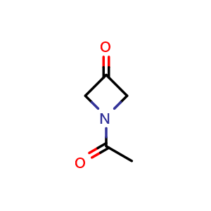 Chemical structure of 1-acetylazetidin-3-one , CAS 179894-05-4, AChemBlock P47097