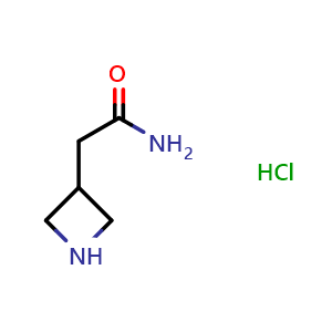 Chemical structure of 2-(azetidin-3-yl)acetamide hydrochloride , CAS 1795493-56-9, AChemBlock P47102