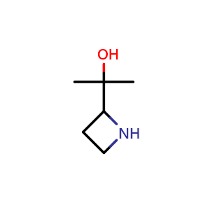 Chemical structure of 2-(azetidin-2-yl)propan-2-ol , CAS 1784647-82-0, AChemBlock P47134