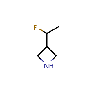 Chemical structure of 3-(1-fluoroethyl)azetidine , CAS 1784646-56-5, AChemBlock P47135
