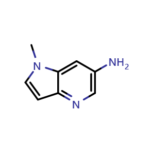 Chemical structure of 1-methyl-1H-pyrrolo[3,2-b]pyridin-6-amine , CAS 1780534-53-3, AChemBlock P47240