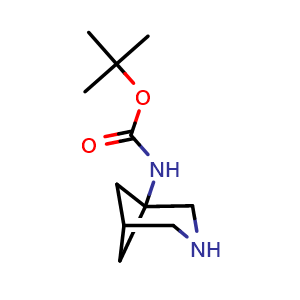 Chemical structure of tert-butyl N-{3-azabicyclo[3.1.1]heptan-1-yl}carbamate , CAS 175868-01-6, AChemBlock P47281