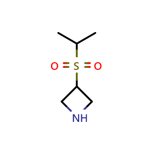 Chemical structure of 3-(propane-2-sulfonyl)azetidine , CAS 1706441-33-9, AChemBlock P47329