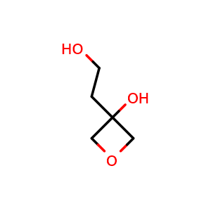 Chemical structure of 3-(2-hydroxyethyl)oxetan-3-ol , CAS 1699741-74-6, AChemBlock P47344