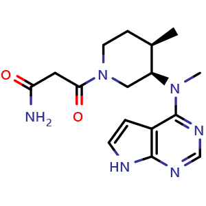 3-[(3R,4R)-4-methyl-3-[methyl({7H-pyrrolo[2,3-d]pyrimidin-4-yl})amino]piperidin-1-yl]-3-oxopropanamide