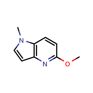 Chemical structure of 5-methoxy-1-methyl-1H-pyrrolo[3,2-b]pyridine , CAS 1639457-19-4, AChemBlock P47431