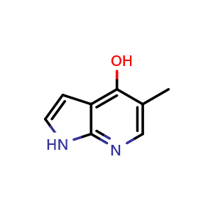 Chemical structure of 5-methyl-1H-pyrrolo[2,3-b]pyridin-4-ol , CAS 1638771-66-0, AChemBlock P47460