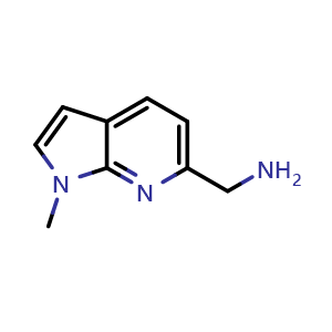 Chemical structure of {1-methyl-1H-pyrrolo[2,3-b]pyridin-6-yl}methanamine , CAS 1638768-43-0, AChemBlock P47503