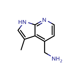 Chemical structure of {3-methyl-1H-pyrrolo[2,3-b]pyridin-4-yl}methanamine , CAS 1638767-66-4, AChemBlock P47531