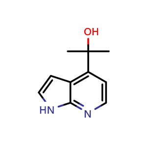 Chemical structure of 2-{1H-pyrrolo[2,3-b]pyridin-4-yl}propan-2-ol , CAS 1638764-38-1, AChemBlock P47586