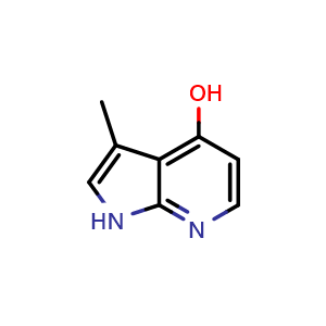 Chemical structure of 3-methyl-1H-pyrrolo[2,3-b]pyridin-4-ol , CAS 1638763-58-2, AChemBlock P47606