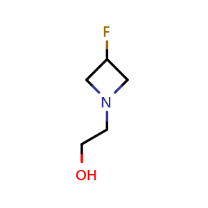 Chemical structure of 2-(3-fluoroazetidin-1-yl)ethan-1-ol , CAS 1638364-08-5, AChemBlock P47698