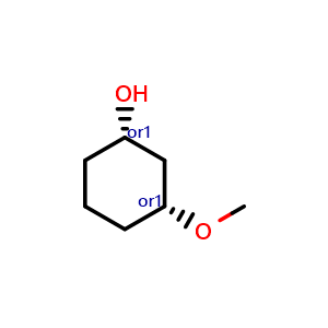 Chemical structure of cis-3-Methoxycyclohexanol , CAS 16327-00-7, AChemBlock P47713