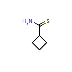 Chemical structure of cyclobutanecarbothioamide , CAS 156589-97-8, AChemBlock P47843