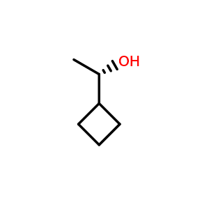 Chemical structure of (1S)-1-cyclobutylethanol , CAS 1563594-44-4, AChemBlock P47847