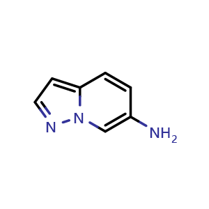 Chemical structure of pyrazolo[1,5-a]pyridin-6-amine , CAS 1556451-03-6, AChemBlock P47866
