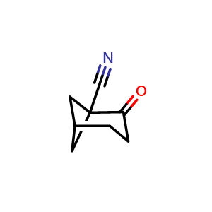 Chemical structure of 2-oxobicyclo[3.1.1]heptane-1-carbonitrile , CAS 151445-30-6, AChemBlock P47960