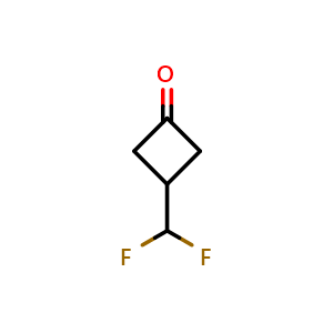 Chemical structure of 3-(difluoromethyl)cyclobutan-1-one , CAS 1461713-56-3, AChemBlock P48065