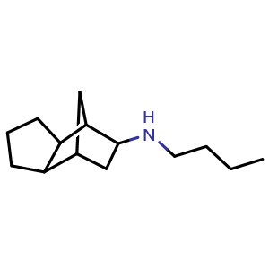 Chemical structure of N-butyloctahydro-1H-4,7-methanoinden-5-amine , CAS 14523-71-8, AChemBlock P48088