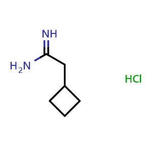Chemical structure of 2-cyclobutylethanimidamide hydrochloride , CAS 1443981-49-4, AChemBlock P48135