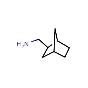 Chemical structure of 1-{bicyclo[2.2.1]heptan-2-yl}methanamine , CAS 14370-50-4, AChemBlock P48160