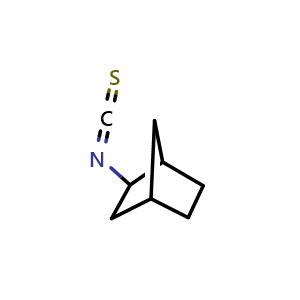 Chemical structure of 2-isothiocyanatobicyclo[2.2.1]heptane , CAS 14370-23-1, AChemBlock P48162