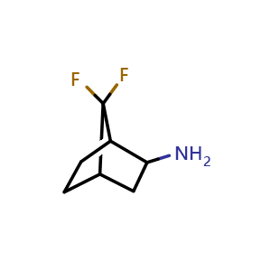 Chemical structure of 7,7-difluorobicyclo[2.2.1]heptan-2-amine , CAS 1432679-64-5, AChemBlock P48194