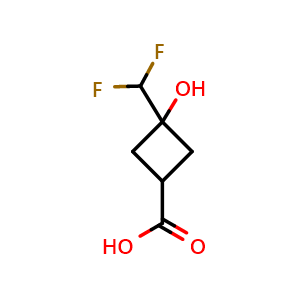 3-(difluoromethyl)-3-hydroxycyclobutane-1-carboxylic acid