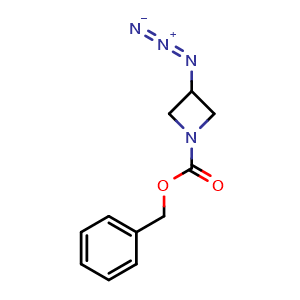 Chemical structure of benzyl 3-azidoazetidine-1-carboxylate , CAS 1423031-34-8, AChemBlock P48278