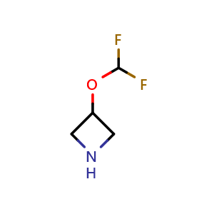 Chemical structure of 3-(difluoromethoxy)azetidine , CAS 1403993-56-5, AChemBlock P48365