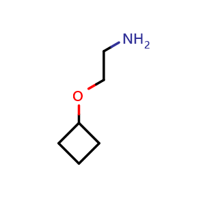Chemical structure of 2-cyclobutoxyethan-1-amine , CAS 1354949-92-0, AChemBlock P48638