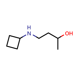 Chemical structure of 4-(cyclobutylamino)butan-2-ol , CAS 1339689-44-9, AChemBlock P48740