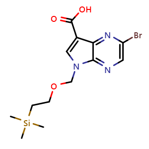 2-bromo-5-{[2-(trimethylsilyl)ethoxy]methyl}-5H-pyrrolo[2,3-b]pyrazine-7-carboxylic acid