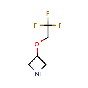 Chemical structure of 3-(2,2,2-trifluoroethoxy)azetidine , CAS 1333106-09-4, AChemBlock P48793