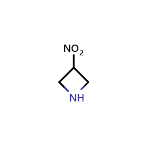 Chemical structure of 3-nitroazetidine , CAS 132395-39-2, AChemBlock P48807