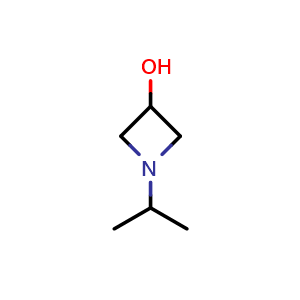 Chemical structure of 1-(propan-2-yl)azetidin-3-ol , CAS 13156-06-4, AChemBlock P48814