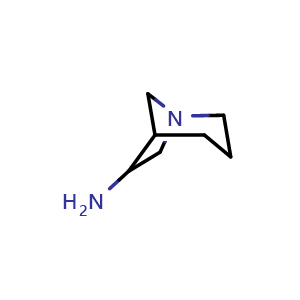 Chemical structure of 1-azabicyclo[3.2.1]octan-6-amine , CAS 1314936-83-8, AChemBlock P48830
