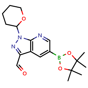 1-(tetrahydro-2H-pyran-2-yl)-5-(4,4,5,5-tetramethyl-1,3,2-dioxaborolan-2-yl)-1H-pyrazolo[3,4-b]pyridine-3-carbaldehyde