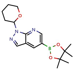 1-(oxan-2-yl)-5-(tetramethyl-1,3,2-dioxaborolan-2-yl)-1H-pyrazolo[3,4-b]pyridine