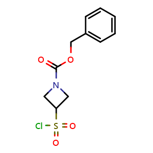 Chemical structure of benzyl 3-(chlorosulfonyl)azetidine-1-carboxylate , CAS 1311315-85-1, AChemBlock P48859