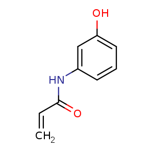 Chemical structure of N-(3-hydroxyphenyl)prop-2-enamide , CAS 13040-21-6, AChemBlock P48889