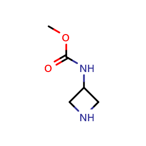Chemical structure of methyl N-(azetidin-3-yl)carbamate , CAS 1263281-31-7, AChemBlock P48973