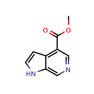 Chemical structure of methyl 1H-pyrrolo[2,3-c]pyridine-4-carboxylate , CAS 1260385-72-5, AChemBlock P49027