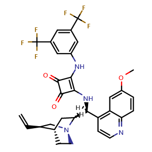 3-((3,5-bis(trifluoromethyl)phenyl)amino)-4-(((S)-(6-methoxyquinolin-4-yl)((1S,2S,4S,5R)-5-vinylquinuclidin-2-yl)methyl)amino)cyclobut-3-ene-1,2-dione