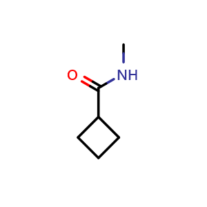Chemical structure of N-methylcyclobutanecarboxamide , CAS 1255641-15-6, AChemBlock P49094