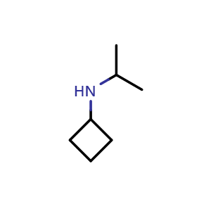 Chemical structure of N-(propan-2-yl)cyclobutanamine , CAS 1250638-67-5, AChemBlock P49134