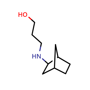 Chemical structure of 3-({bicyclo[2.2.1]heptan-2-yl}amino)propan-1-ol , CAS 1250406-09-7, AChemBlock P49138